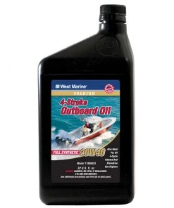 WEST MARINE Premium 4-Stroke Full Synthetic Engine Oil, 20W40, Qt.
