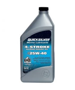 QUICKSILVER Premium SAE 25W-40 4-Stroke Marine Engine Oil, Quart