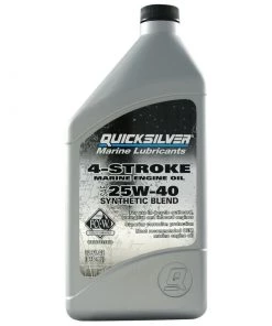 QUICKSILVER 25W-40 Synthetic Blend 4-Stroke Outboard Oil, Quart
