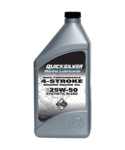QUICKSILVER 25W-50 Synthetic Blend 4-Stroke Marine Engine Oil, Quart