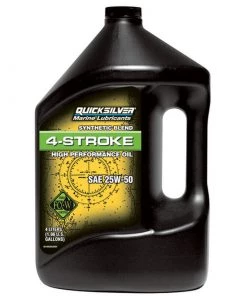 QUICKSILVER 25W-50 Synthetic Blend 4-Stroke Outboard Oil—Gallon