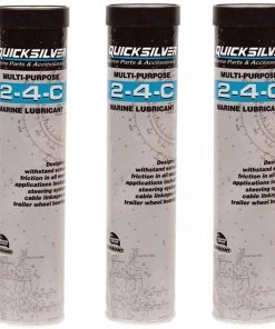 QUICKSILVER Multi-Purpose 2-4-C Marine Lubricant for Grease Gun, 3 oz. Cartridge, 3-pack