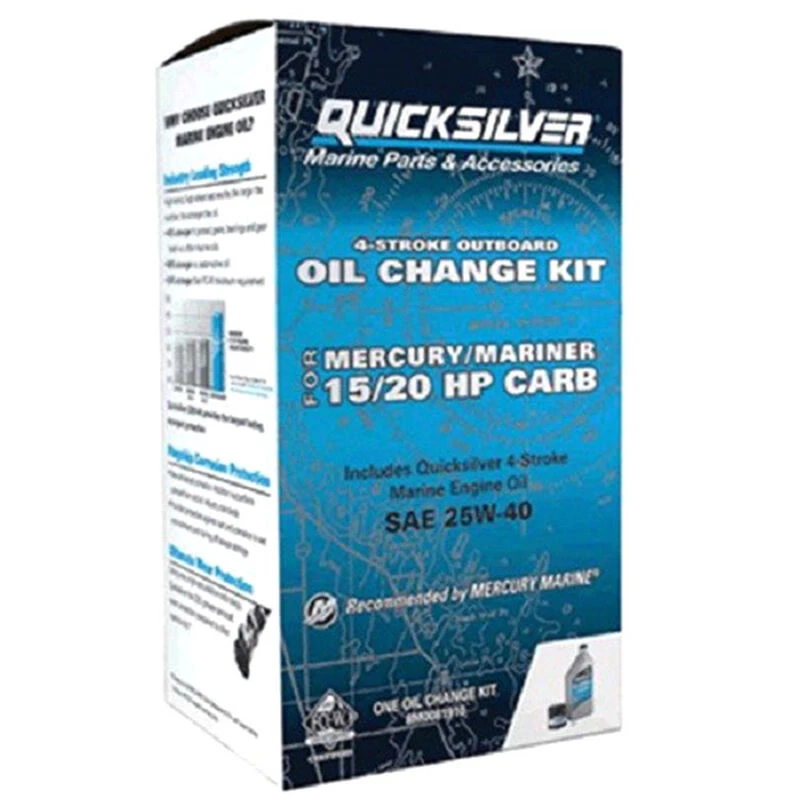 QUICKSILVER 8M0081910 Oil Change Kit, 15-20 HP Engines 1 QUICKSILVER 8M0081910 Oil Change Kit, 15-20 HP Engines