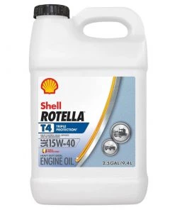 SHELL 15W-40 Rotella T4 Triple Protection Motor Oil, 2.5 Gallon