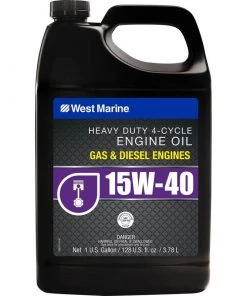 WEST MARINE Premium 4-Cycle Heavy Duty Engine Oil, SAE 15W-40, Gallon