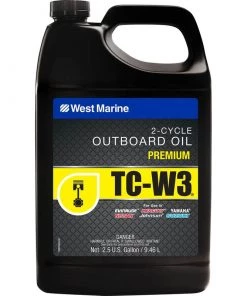 WEST MARINE Premium 2-Cycle TC-W3 Outboard Oil, 2.5 Gallon