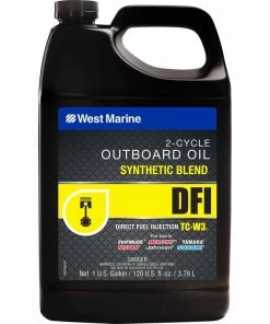 WEST MARINE DFI Direct Fuel Injection Synthetic Blend TC-W3 Outboard Oil, Gallon