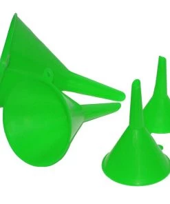 GRIP ON TOOLS Plastic Funnel 4-Piece Set