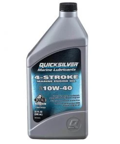 QUICKSILVER 10W40 Mineral Base 4-Stroke Marine Engine Oil, Quart