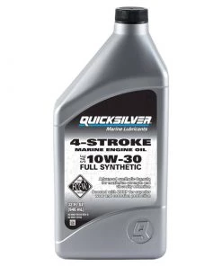QUICKSILVER 10W30 Full Synthetic 4-Stroke Marine Engine Oil, Quart