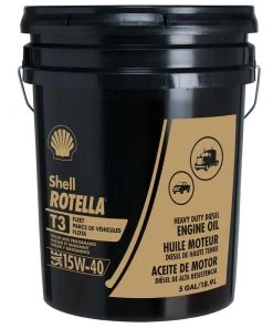 SHELL Rotella T3 Heavy Duty Engine Oil, 15W-40, 5 Gallons
