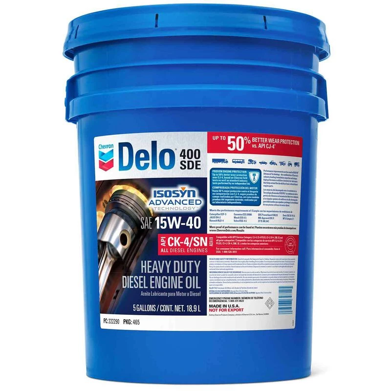 CHEVRON Delo 400 SDE 15W-40 Motor Oil 2 CHEVRON Delo 400 SDE 15W-40 Motor Oil - Image 2