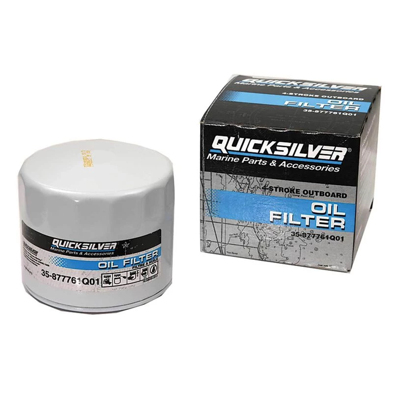 QUICKSILVER 877761Q01 Oil Filter, Mercury/ Mariner 75-115 HP Outboards & 150 HP EFI 4-Stroke Outboards 1 QUICKSILVER 877761Q01 Oil Filter, Mercury/ Mariner 75-115 HP Outboards & 150 HP EFI 4-Stroke Outboards